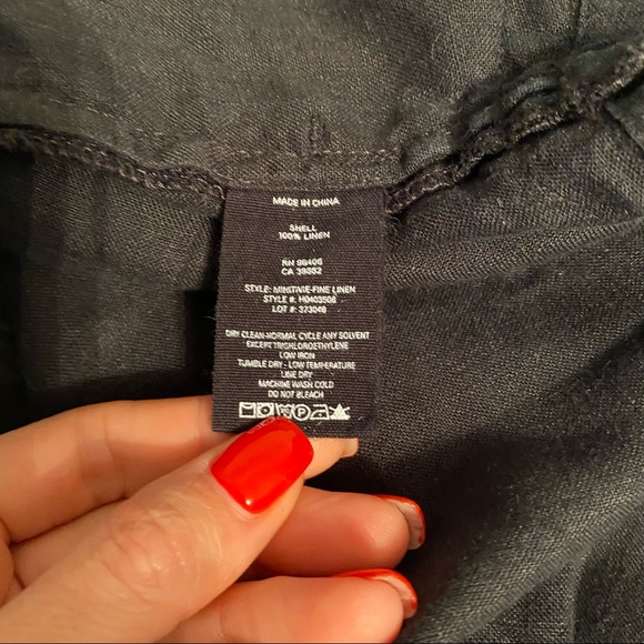 Theory Collarless Minitive Linen Top/Jacket - Picture 6 of 8